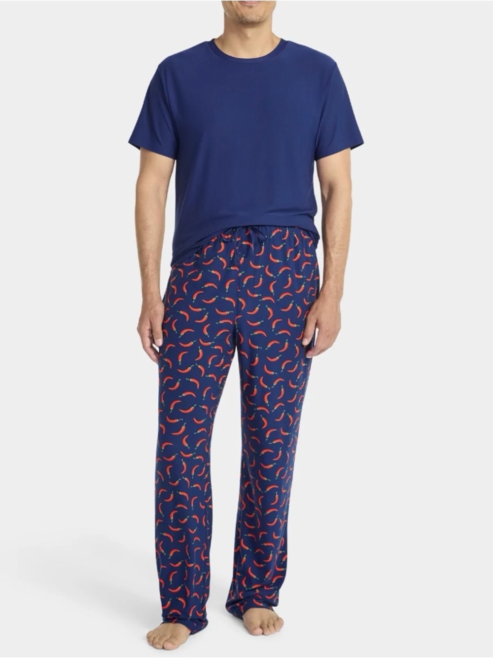 NWT - Navy Chili Pepper Print Pajama Set - 2 Piece